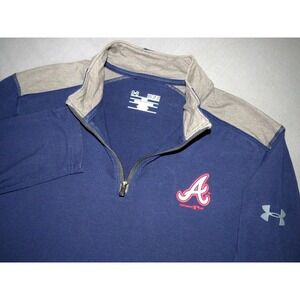Under Armour Charged Cotton ATLANTA BRAVES 1/4 Zip Athletic Jacket Men's Medium